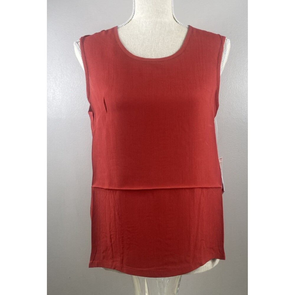 PHOOL Women's Sleeveless Wide Strap Tunic/Blouse Size S Rust Color 7687 NWT